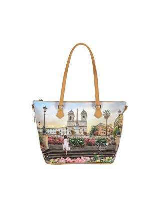  Ynot - Borsa shopping a spalla in ecopelle stampata Yesbag 2