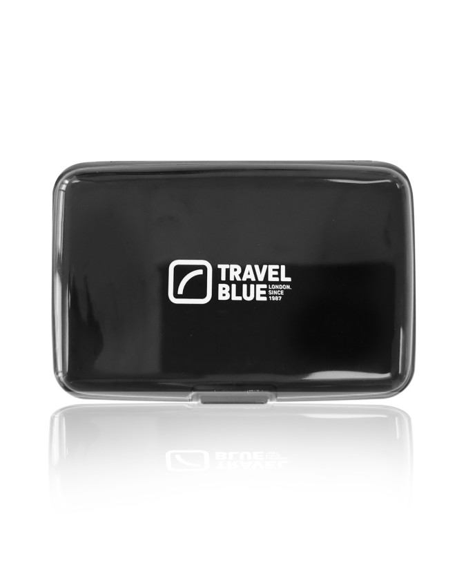 Travel Blue - Porta carte di credito in alluminio e ABS RFID