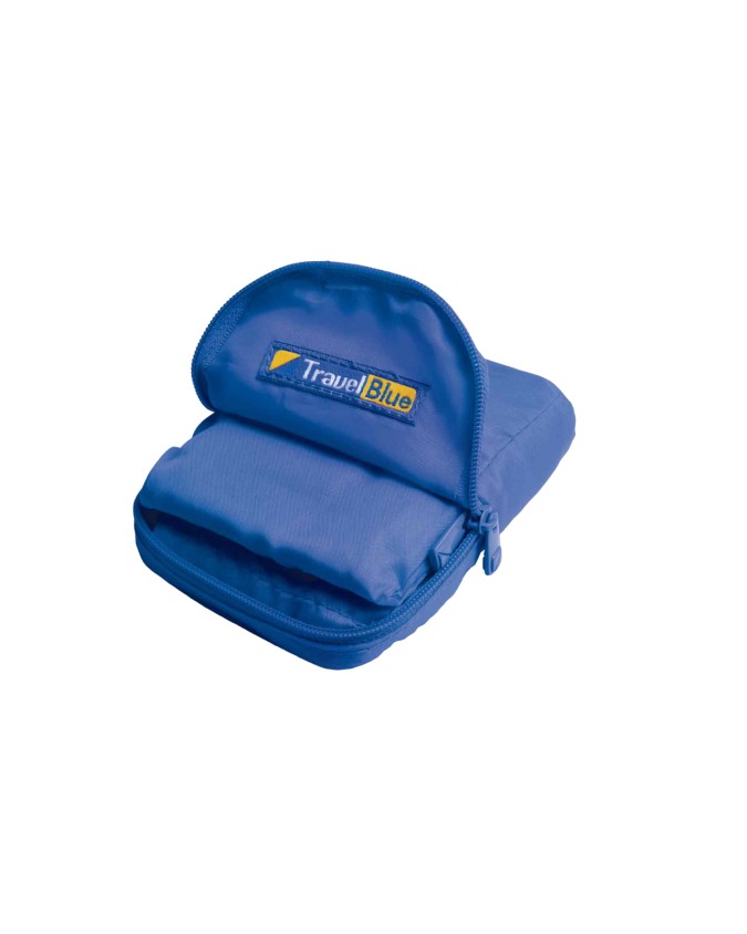 Travel Blue - Borsa con doppio manico pieghevole in poliestere