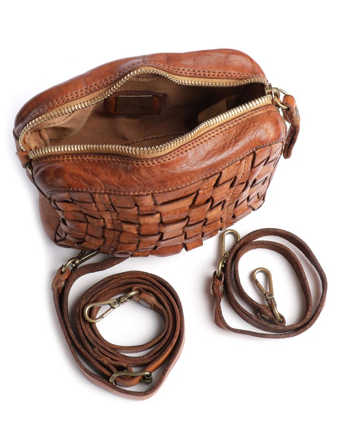 Campomaggi - Borsa piccola a tracolla in pelle intrecciata