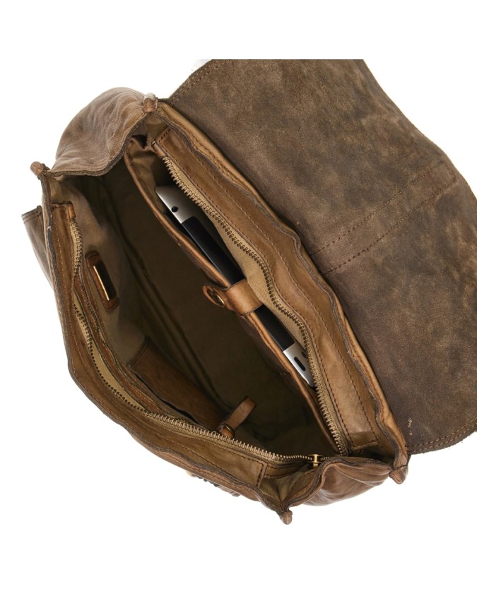Campomaggi - Zaino in pelle porta pc 13'' con patta