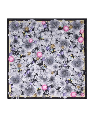Braccialini - Foulard squadrato donna in tessuto con stampa floreale 2