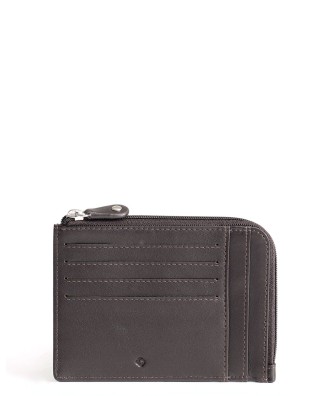 Samsonite - Porta carte di credito in pelle con zip centrale Attack 2 Slg