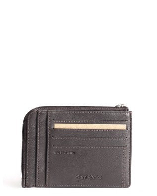 Samsonite - Porta carte di credito in pelle con zip centrale Attack 2 Slg 2