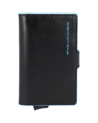 Piquadro - Compact wallet doppio con sliding system Blue Square