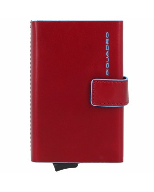 Piquadro - Compact wallet doppio con sliding system Blue Square