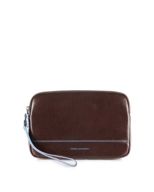 Piquadro - Pochette da polso in pelle uomo Blu Square