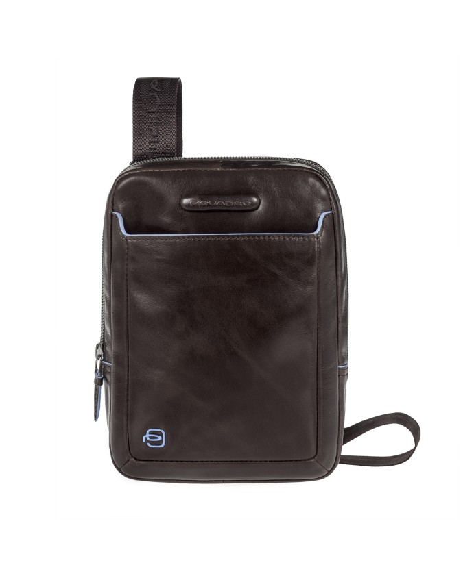 Piquadro - Small Blue Square leather...