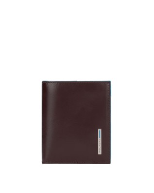 Piquadro - Portafoglio uomo in pelle verticale RFID Blue Square