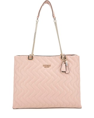 Guess - Borsa a spalla in poliuretano trapuntato Eco Mai 2