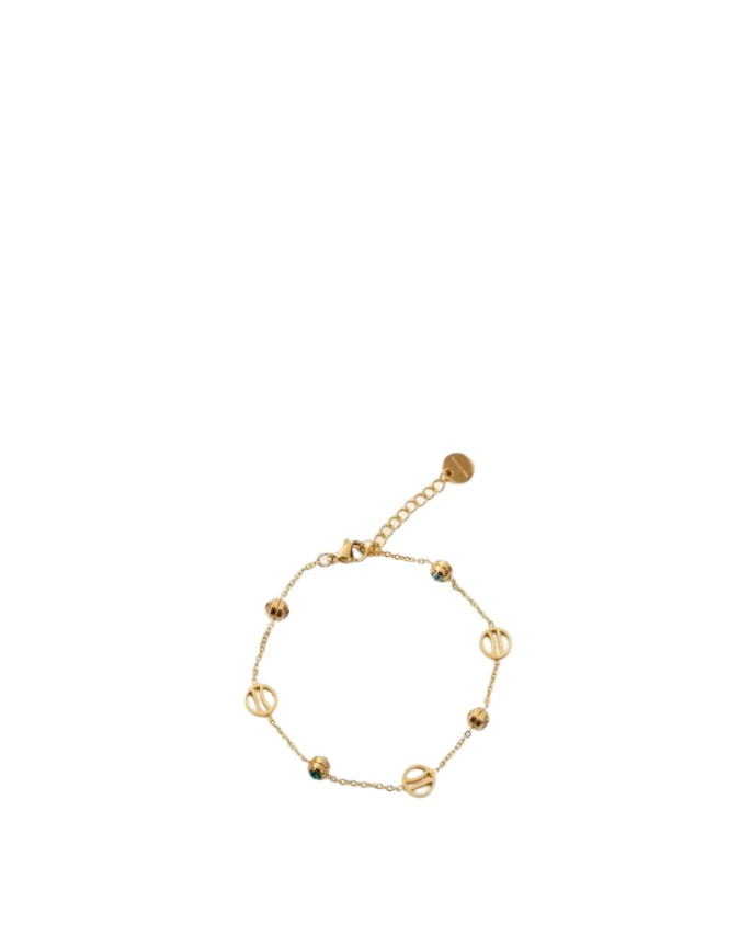 Alviero Martini Prima Classe - Bracciale con logo 1C e zirconi con finish Oro Chiaro