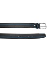Made in Italy - Cintura uomo in pelle con fibbia squadrata Nero