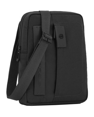 Piquadro - Borsello uomo a tracolla in pelle e tessuto Pulse 2