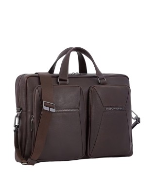  Piquadro - Cartella uomo in pelle porta pc 15,6'' e iPad®Pro 2