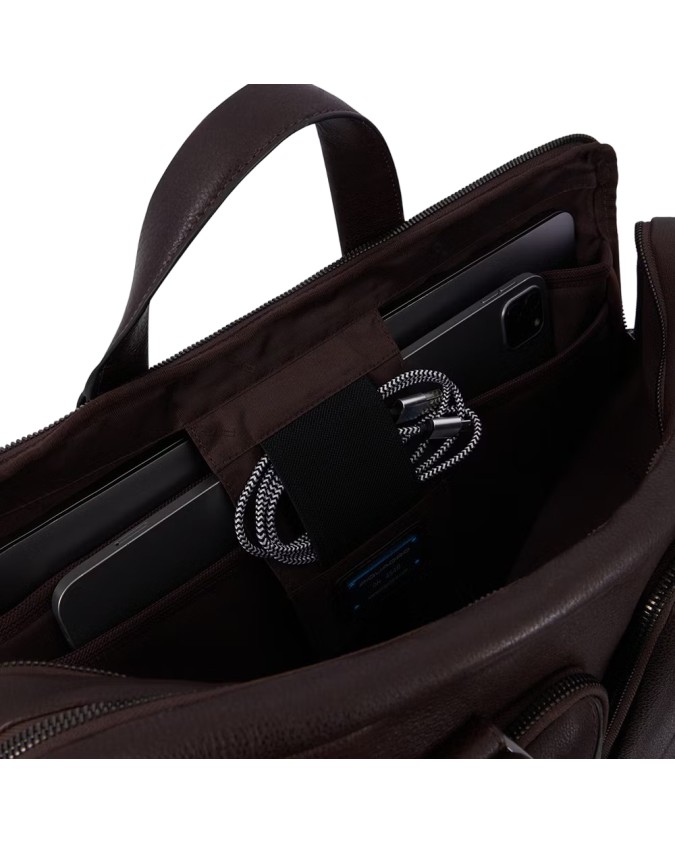 Piquadro - Cartella uomo in pelle porta pc 15,6'' e iPad®Pro