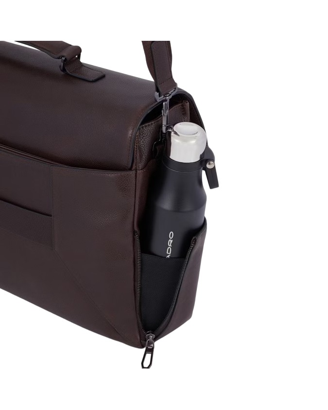 Piquadro - Cartella uomo in pelle con manico singolo porta pc