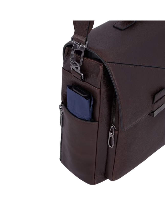 Piquadro - Cartella uomo in pelle con manico singolo porta pc