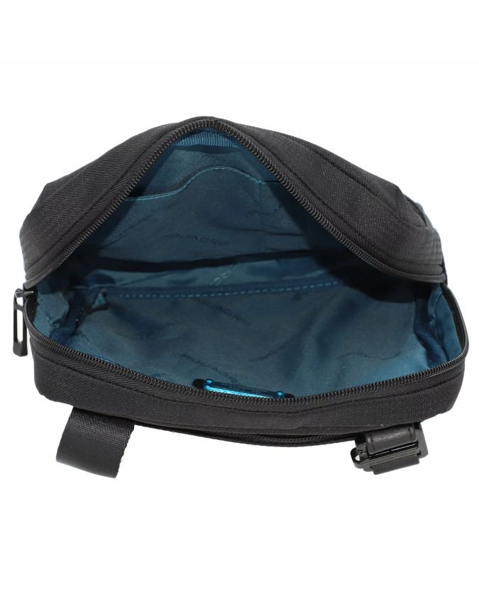 Piquadro - Borsello uomo porta iPad in pelle e tessuto