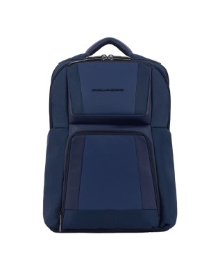  Piquadro - Zaino uomo in pelle e tessuto riciclato porta pc