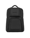 Piquadro - Zaino uomo in pelle e tessuto riciclato porta pc