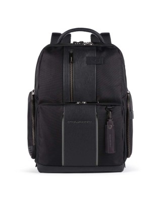 Piquadro - Zaino porta pc 15,6'' iPad® in tessuto riciclato con LED BagMotic