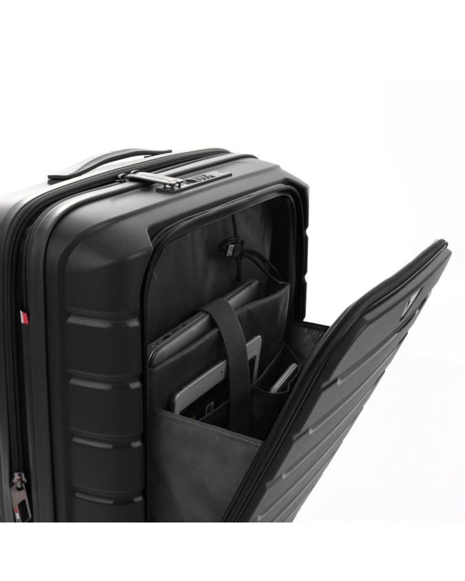Roncato - Trolley cabina Rigido 55 cm 4 Ruote con tasca frontale Butterfly