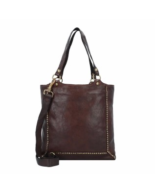 Campomaggi - Borsa shopping verticale in pelle con tracolla
