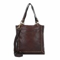 Campomaggi - Borsa shopping verticale in pelle con tracolla