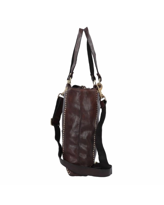 Campomaggi - Borsa shopping verticale in pelle con tracolla