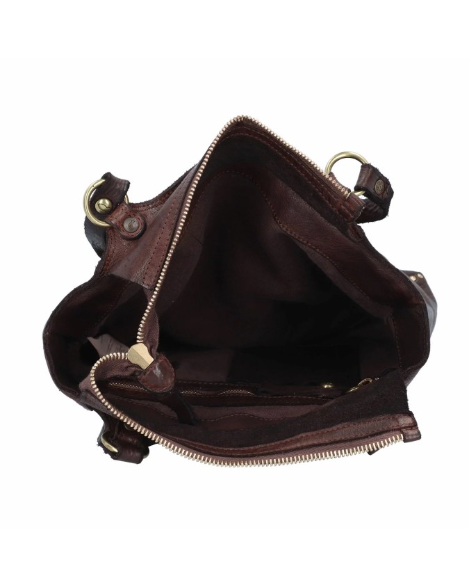 Campomaggi - Borsa shopping verticale in pelle con tracolla