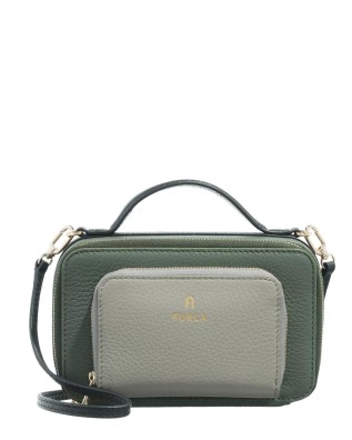 Furla - Borsa a tracolla in pelle bicolore mini Camelia