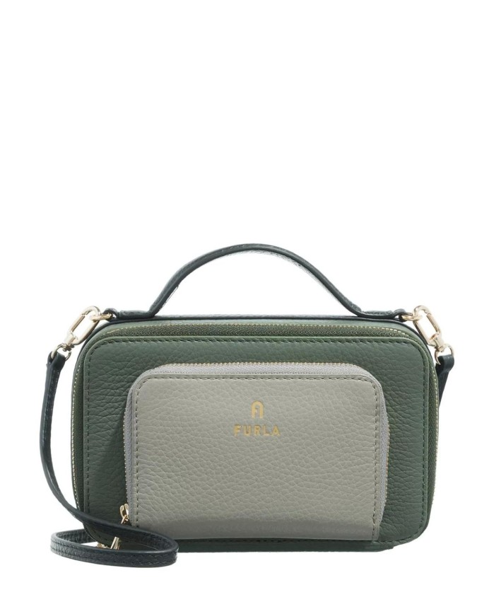 Furla - Borsa a tracolla in pelle bicolore mini Camelia