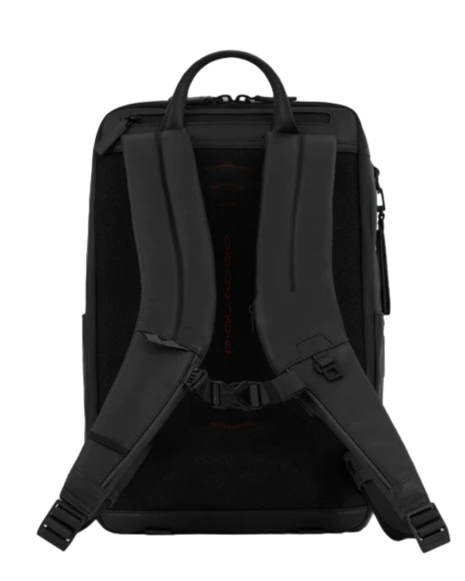 Piquadro - Zaino in pelle porta pc 15,6" con schienale