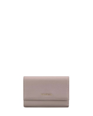 Coccinelle - Portafoglio donna con tasca porta monete in pelle Metallic Soft