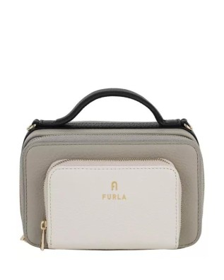 Furla - Camelia Mini Two-Tone Leather Shoulder Bag - Marble
