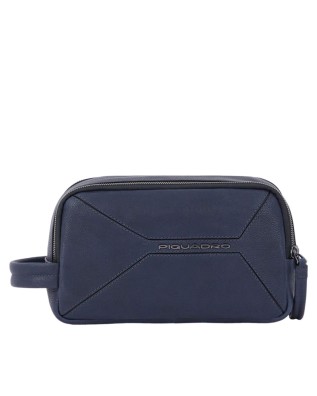 Piquadro - Men's Toiletry Bag with a Zipper Closure