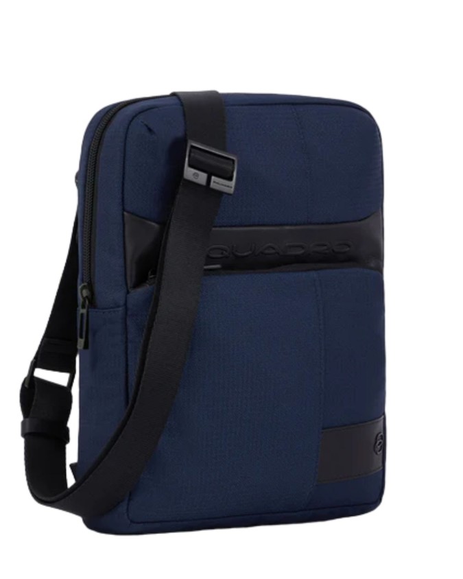  Piquadro - Borsello uomo porta iPad in pelle e tessuto