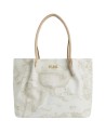Alviero Martini Prima Classe - Borsa shopping in tessuto stampa Geo White