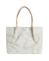Alviero Martini Prima Classe - Borsa shopping in tessuto stampa Geo White