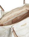 Alviero Martini Prima Classe - Borsa shopping in tessuto stampa Geo White