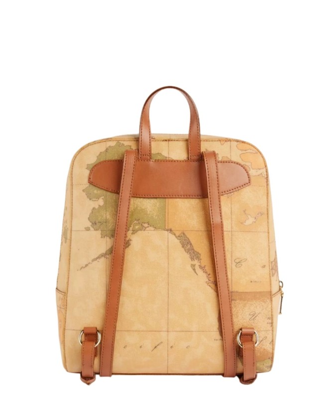 Alviero Martini Prima Classe - Zaino donna in tessuto stampa Geo Classic