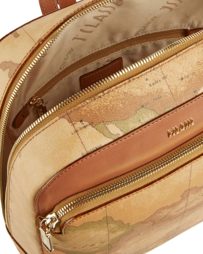 Alviero Martini Prima Classe - Zaino donna in tessuto stampa Geo Classic