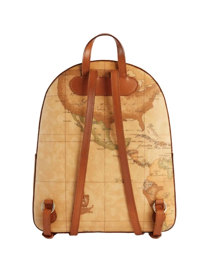 Alviero Martini Prima Classe - Zaino tre tasche in tessuto stampa Geo Classic