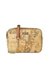 Alviero Martini Prima Classe - Borsa piccola a tracolla in tessuto goffrato Geo Classic