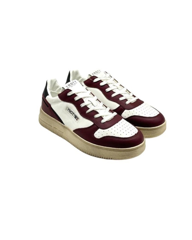 Ynot - Sneakers uomo basse in pelle bordeaux New York