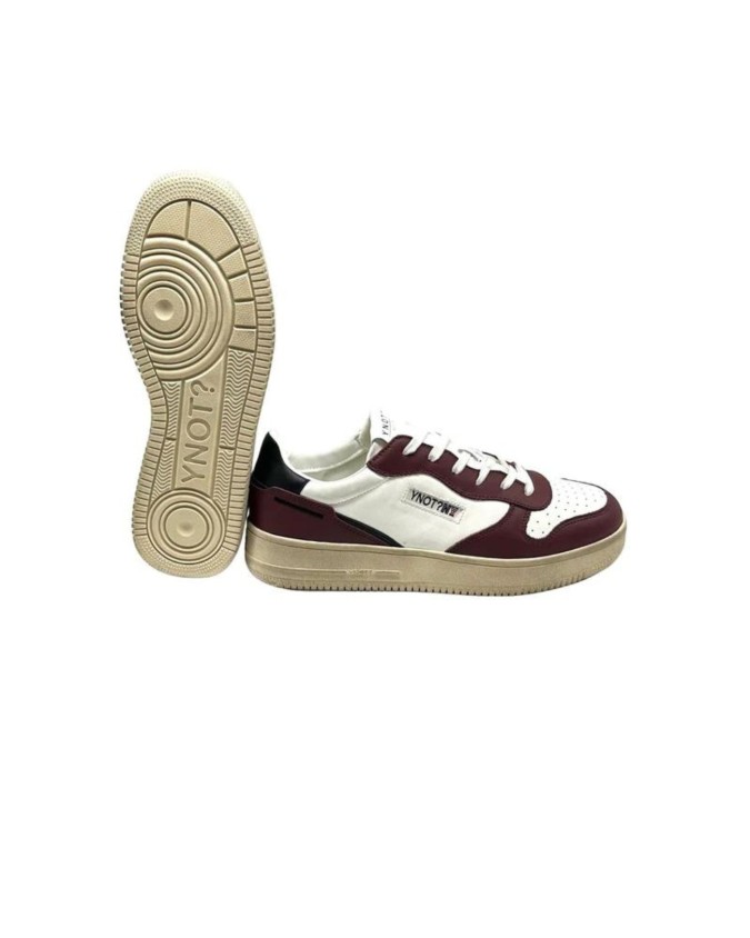Ynot - Sneakers uomo basse in pelle bordeaux New York