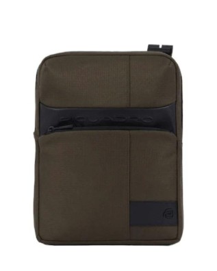  Piquadro - Borsello uomo porta iPad in pelle e tessuto