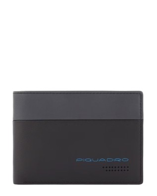  Piquadro - Portafoglio uomo con porta documenti e porta monete
