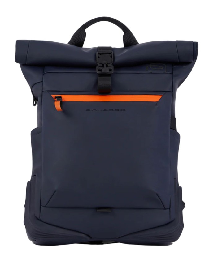 Piquadro - Zaino Roll-Top Porta Pc 15.6'' in Tessuto