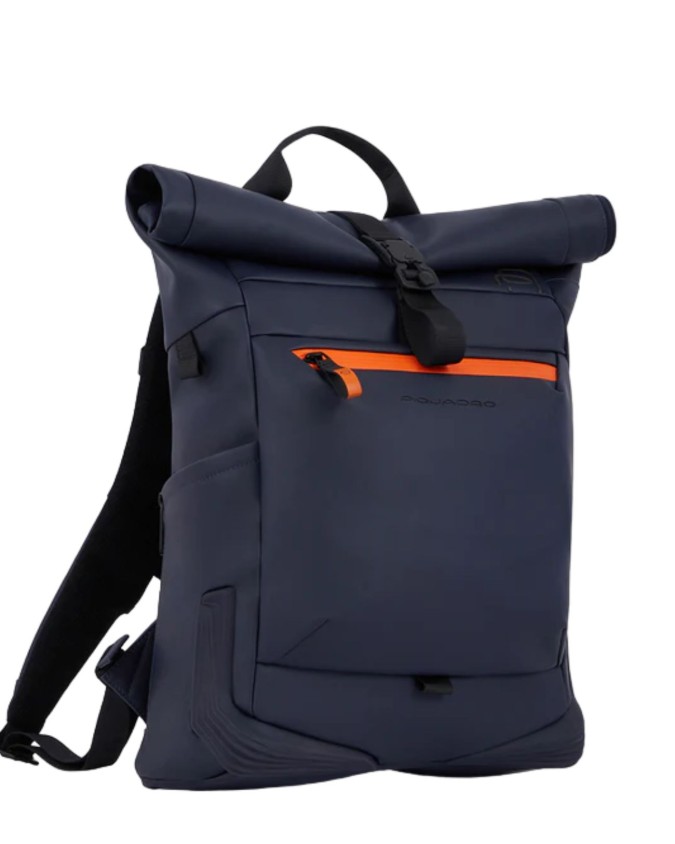  Piquadro - Zaino Roll-Top Porta Pc 15.6'' in Tessuto